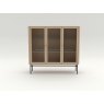 Velvet Vitrine with 3 Doors & Fluted Sides Velvet Vitrine with 3 Doors & Fluted Sides