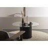 Velvet Coffee Table with Glass Top - 90cm Velvet Coffee Table with Glass Top - 90cm