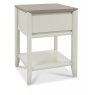 Bergen Grey Washed Oak & Soft Grey Lamp Table With Drawer