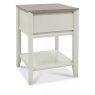 Palermo Grey Washed Oak & Soft Grey Lamp Table With Drawer