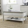 Palermo Grey Washed Oak & Soft Grey Coffee Table With Drawer Palermo Grey Washed Oak & Soft Grey Coffee Table With Drawer