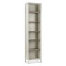 Palermo Grey Washed Oak & Soft Grey Narrow Bookcase