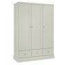 Rivendell Cotton Soft Grey Triple Wardrobe