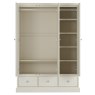 Rivendell Cotton Soft Grey Triple Wardrobe Rivendell Cotton Soft Grey Triple Wardrobe