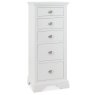 Hampstead White 5 Drawer Tall Chest