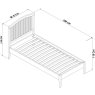 Ashby White Slatted Bedstead Single 90cm Ashby White Slatted Bedstead Single 90cm