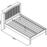 Ashby White Slatted Bedstead Small Double Ashby White Slatted Bedstead Small Double