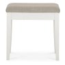 Rivendell White Stool - Pebble Grey Fabric Rivendell White Stool - Pebble Grey Fabric