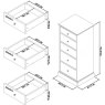 Rivendell White 5 Drawer Tall Chest Rivendell White 5 Drawer Tall Chest