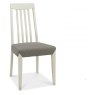 Bergen Grey Washed Slat Back Chair - Titanium Fabric Bergen Grey Washed Slat Back Chair - Titanium Fabric