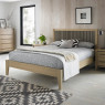 Oakland Aged Oak & Weathered Oak Slatted Bedstead Double 135cm Oakland Aged Oak & Weathered Oak Slatted Bedstead Double 135cm