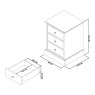 Ashby White 3 Drawer Nightstand Ashby White 3 Drawer Nightstand
